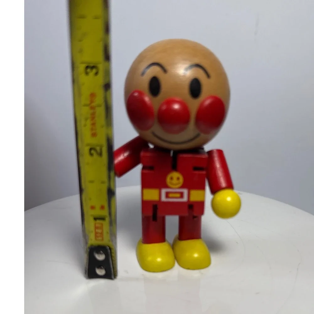 Vintage 2008 Bandai Wooden Anpanman Figure Wooden Candy Toy Japan Import